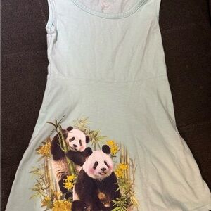 Wonder Nation Mint Green Panda Dress